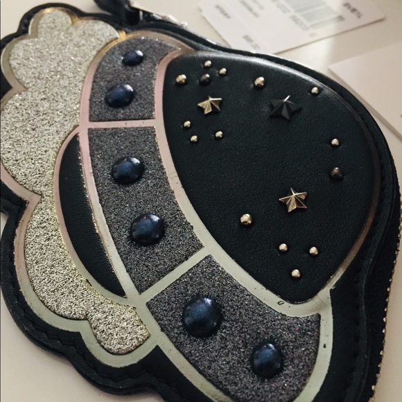 Coach UFO Alien Space Ship Coin Purse Wallet Studded Star Cloud Accessory - Picture 2 of 6